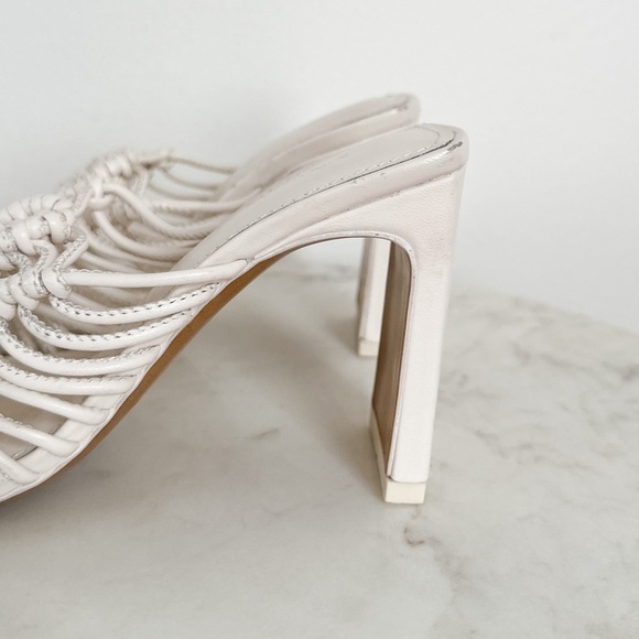 NEW Jonathan Simkhai Audra Macrame Heeled Sandals Ivory Size 35 5 US - Picture 10 of 14